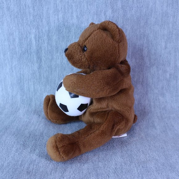 TY BEANIE BABIES SWEEPER the SOCCER BEAR Plush 5" Stuffed Toy Animal - Picture 2 of 5